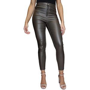 MSRP $34 Juniors Almost Famous Coated High-Rise Skinny Jeans Olive Green Size 0